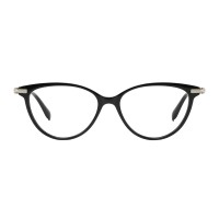 Cat Eye Black Silver Eyeglasses