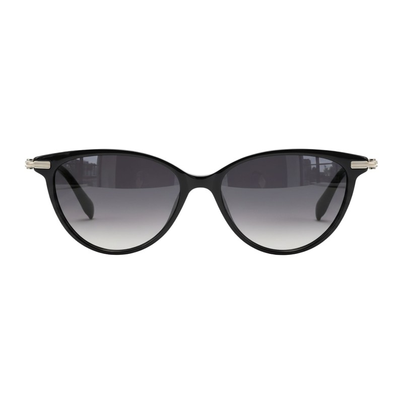 Cat Eye Black Silver Eyeglasses
