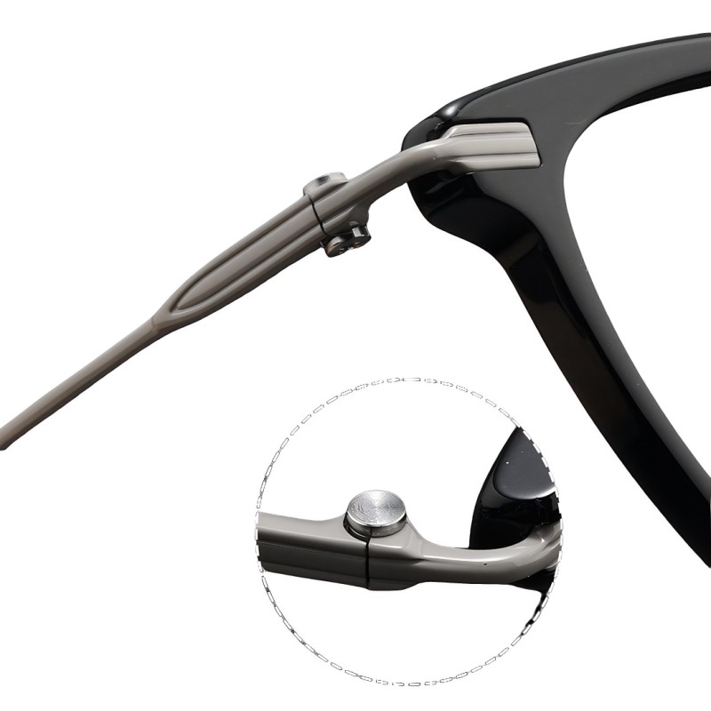 Cat Eye Black Gunmetal Eyeglasses