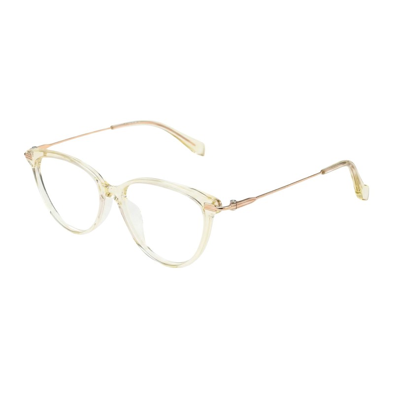 Cat Eye Light Beige Eyeglasses