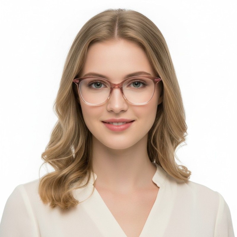 Cat Eye Pink Eyeglasses