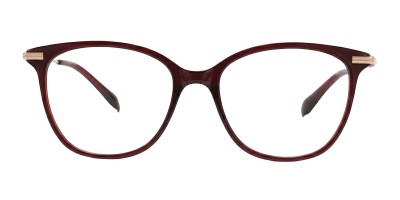 Ruby Burgundy Cat Eye Prescription Glasses