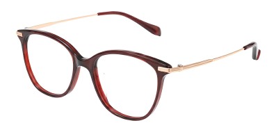  Ruby Burgundy Cat Eye Prescription Glasses
