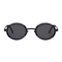 Valerie - Round Black Sunglasses