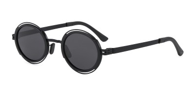 Round Black Sunglasses