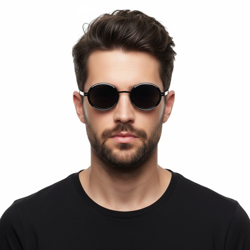 Round Black Sunglasses