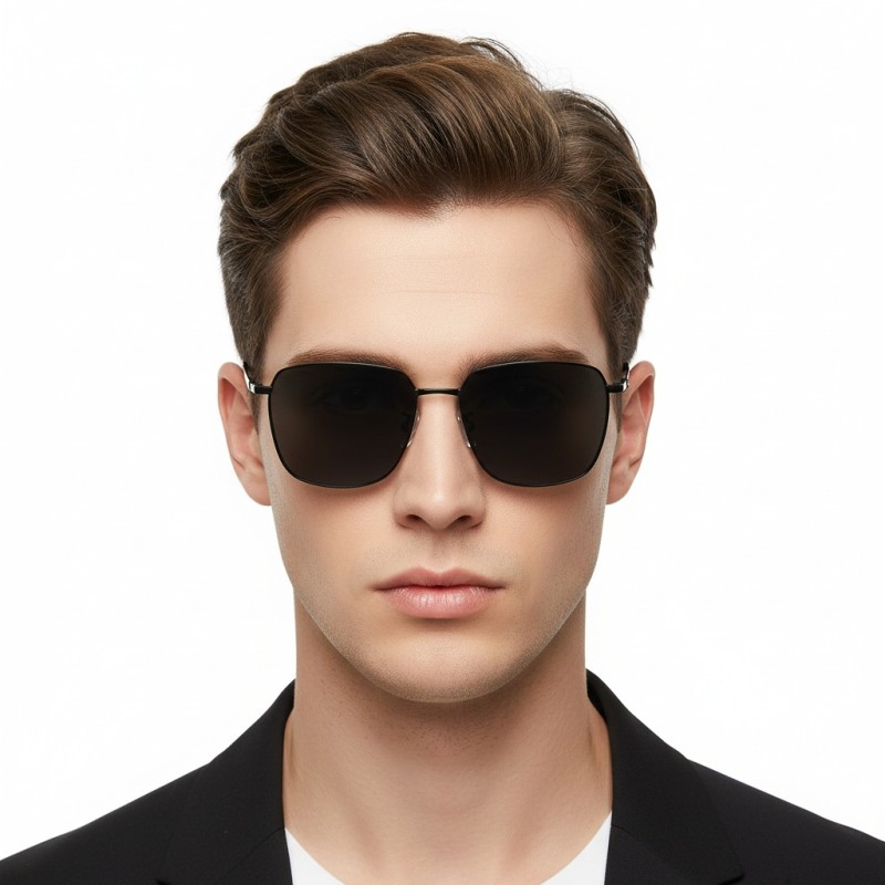 Square Gunmetal Sunglasses