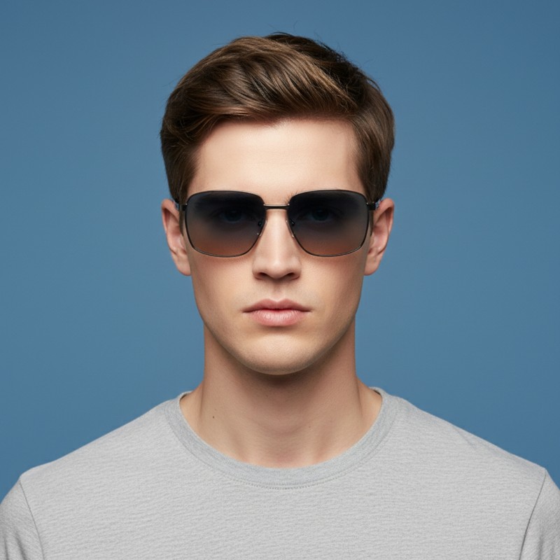 Square Gunmetal Sunglasses