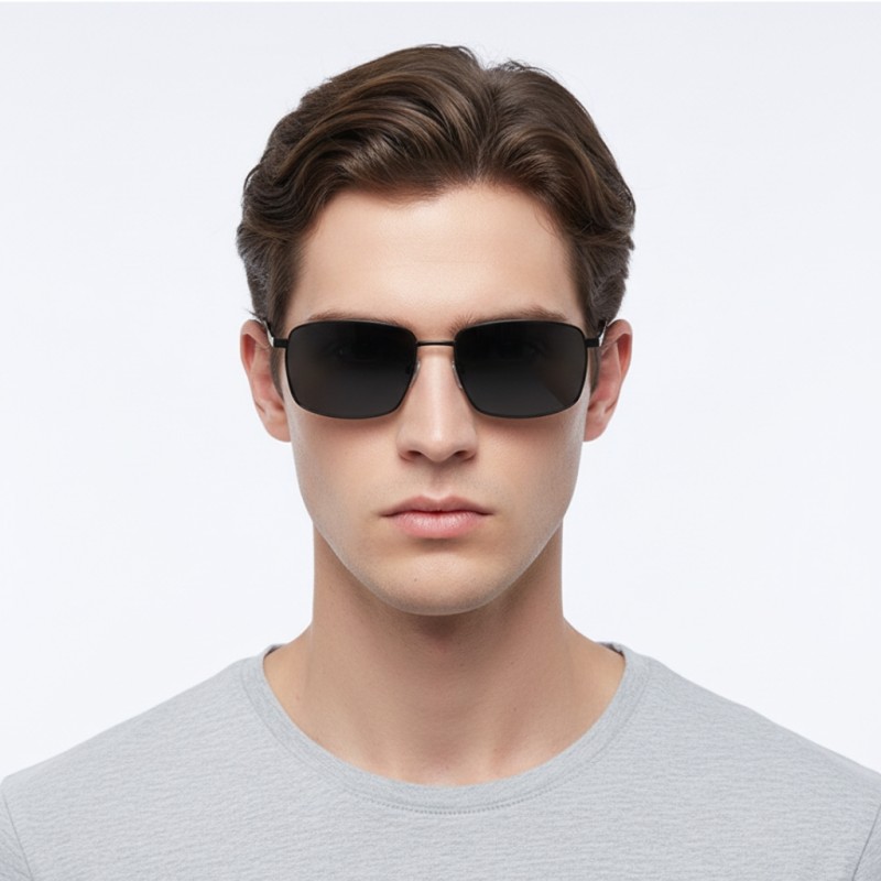Square Gunmetal Sunglasses