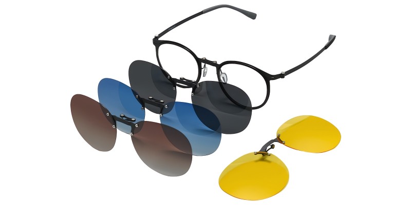 Rory Black Oval Prescription Glasses