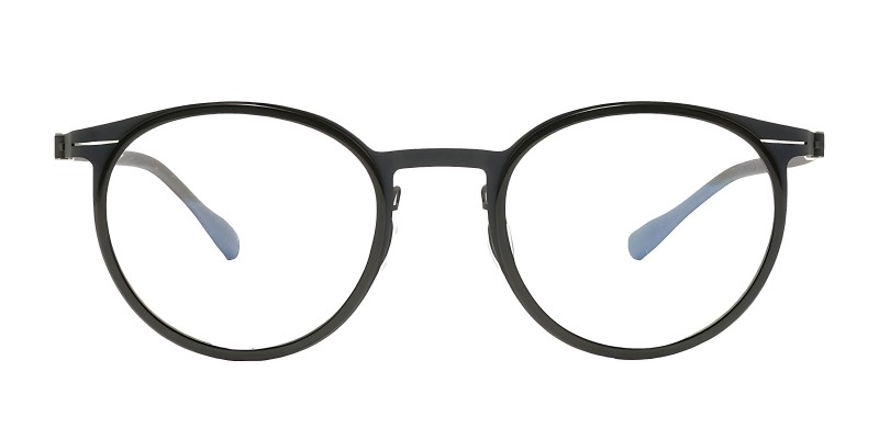 Rory Black Oval Prescription Glasses additional view