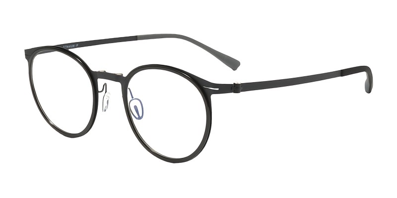 Rory Black Oval Prescription Glasses additional view