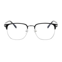 Browline Black Silver Eyeglasses