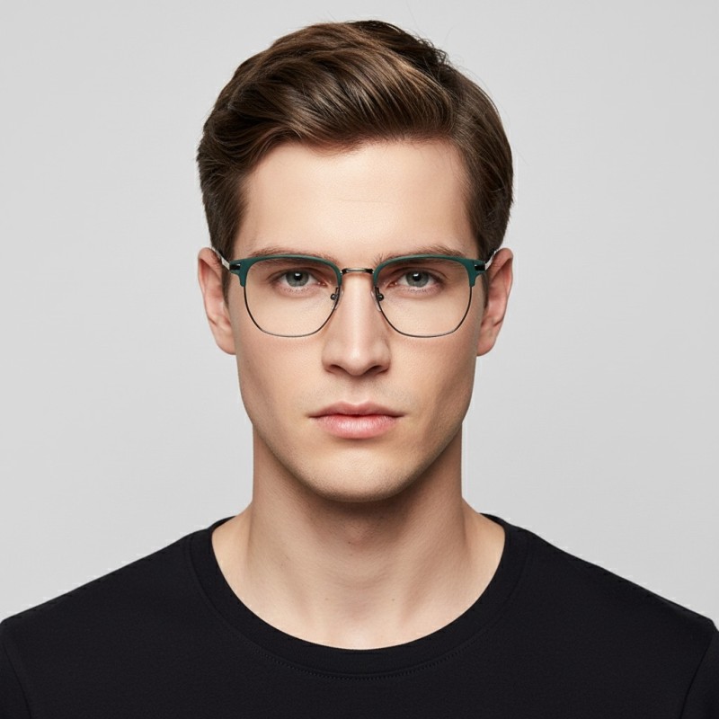 Browline Green Eyeglasses