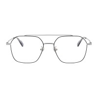 Samuel - Aviator Black Silver Eyeglasses