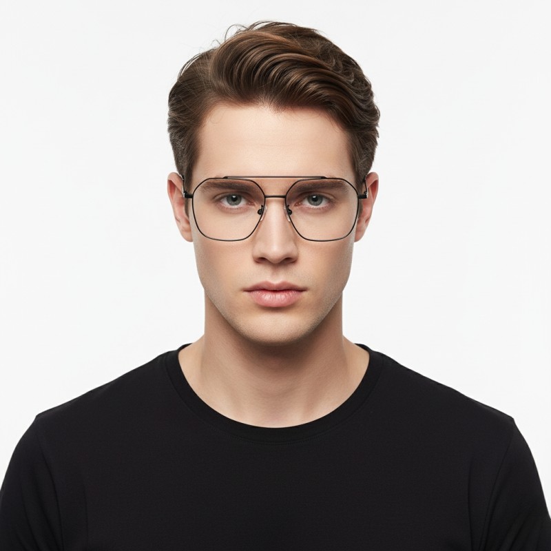 Aviator Black Eyeglasses
