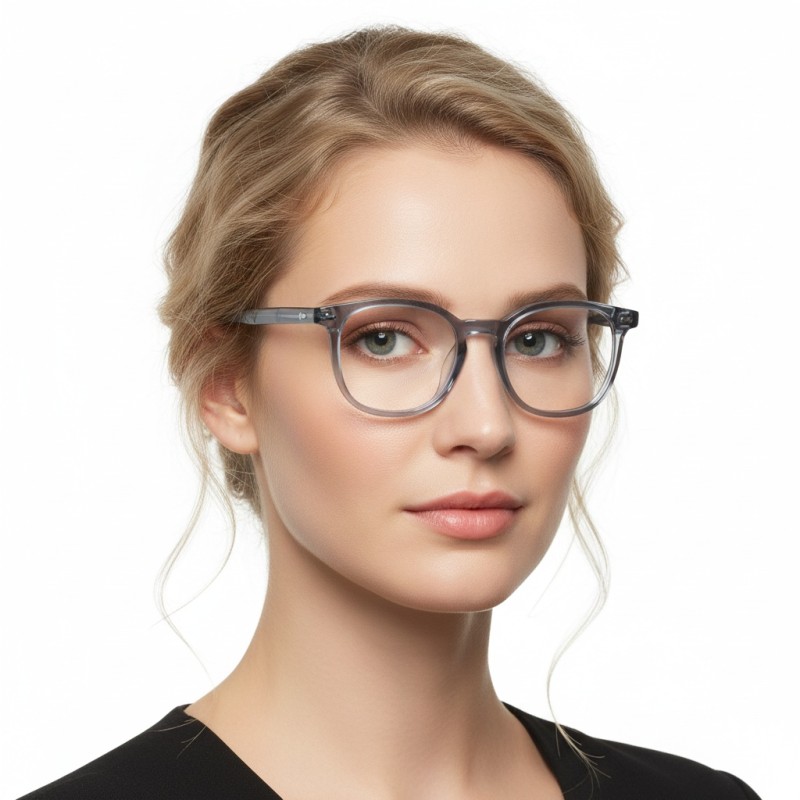 Polygon Blue Eyeglasses
