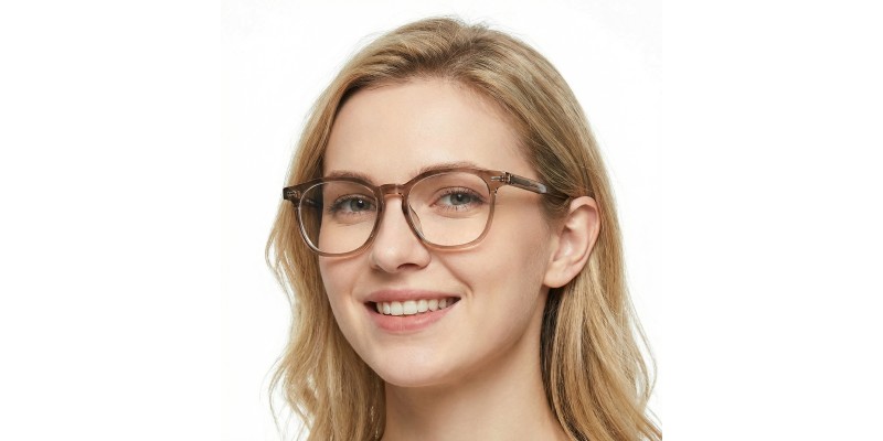Rochelle Light Mocha Square Prescription Glasses additional view