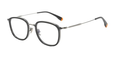 Prudence Gunmetal Round Prescription Glasses
