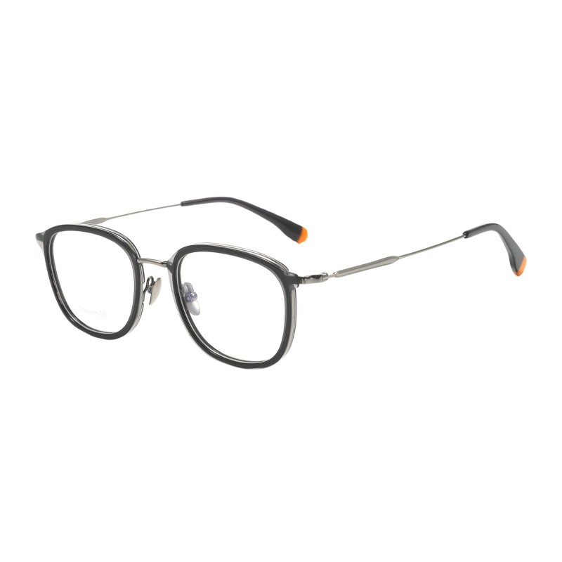Round Gunmetal Eyeglasses
