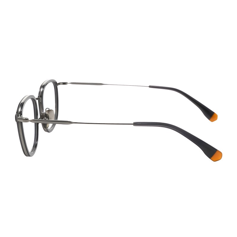 Round Gunmetal Eyeglasses