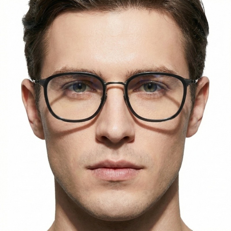 Round Gunmetal Eyeglasses