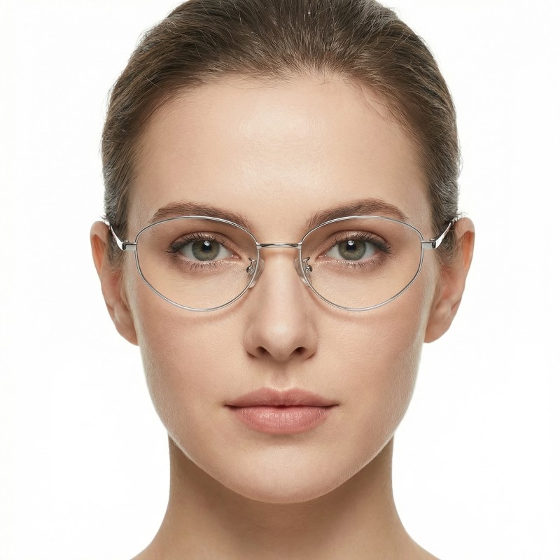Cat Eye Silver Eyeglasses