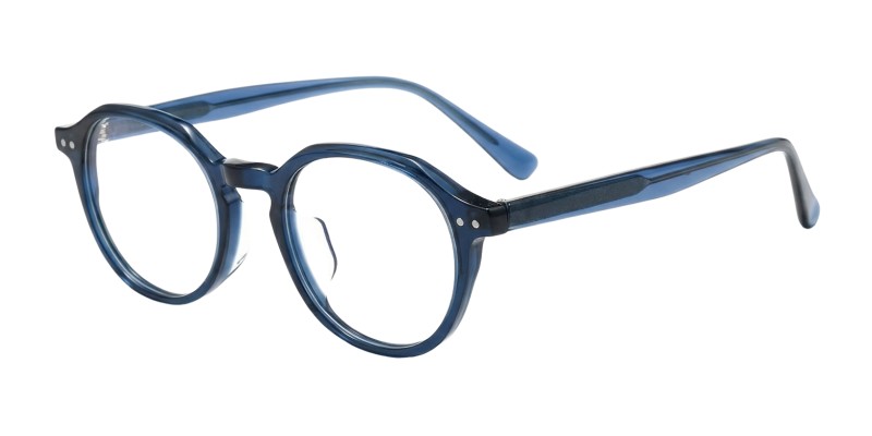 Shelby Blue Polygon Prescription Glasses additional view