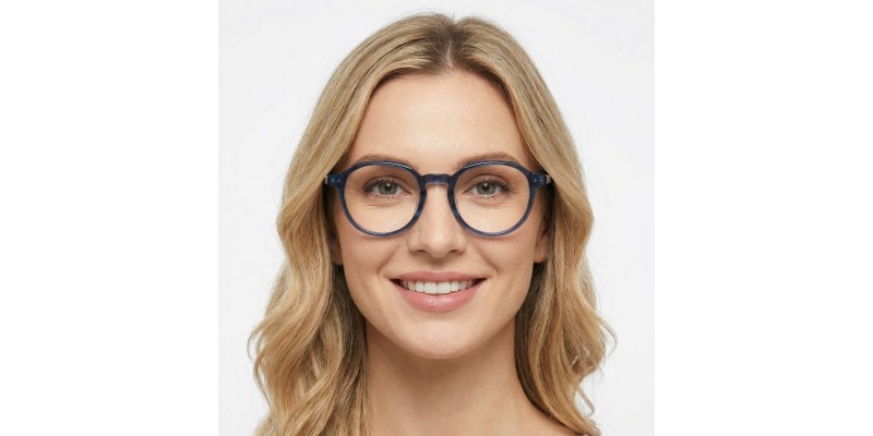 Shelby Blue Polygon Prescription Glasses additional view