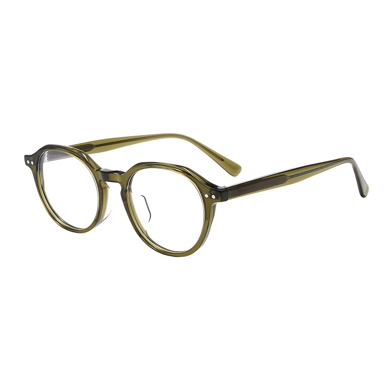 Polygon Olive Green Eyeglasses