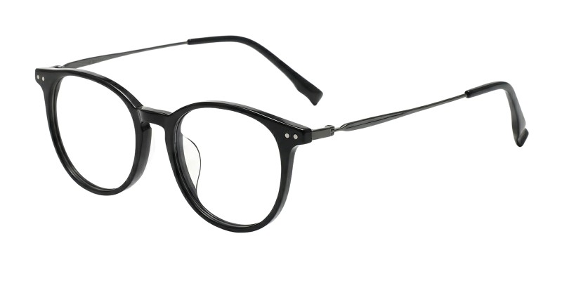 Vivian Black Polygon Prescription Glasses additional view