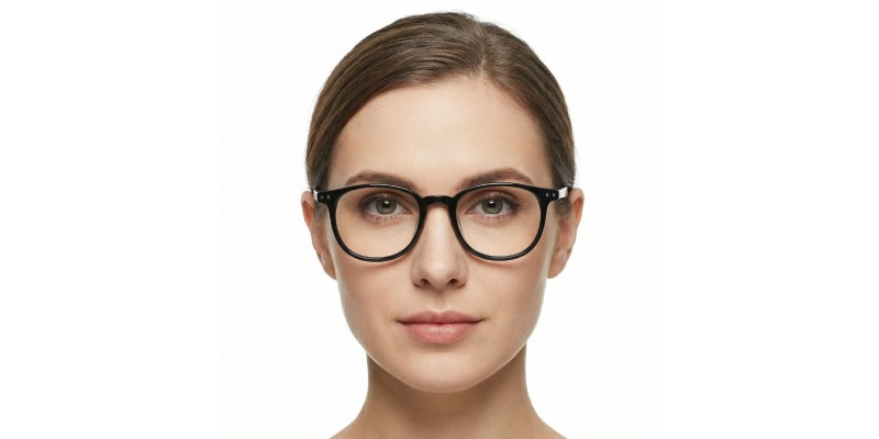 Vivian Black Polygon Prescription Glasses additional view