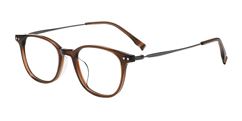 Vivian Brown Polygon Prescription Glasses additional view
