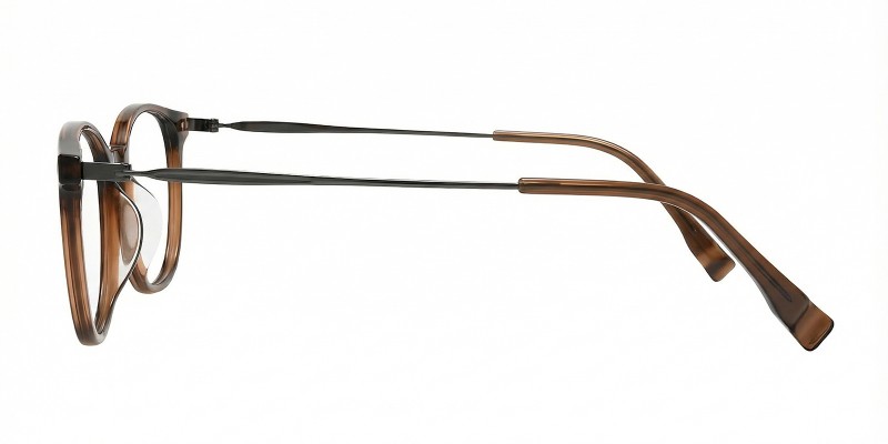 Vivian Brown Polygon Prescription Glasses additional view