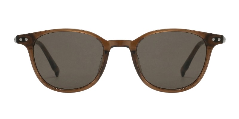 Vivian Brown Polygon Prescription Glasses additional view