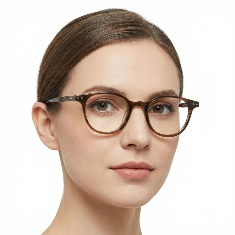 Square Brown Eyeglasses