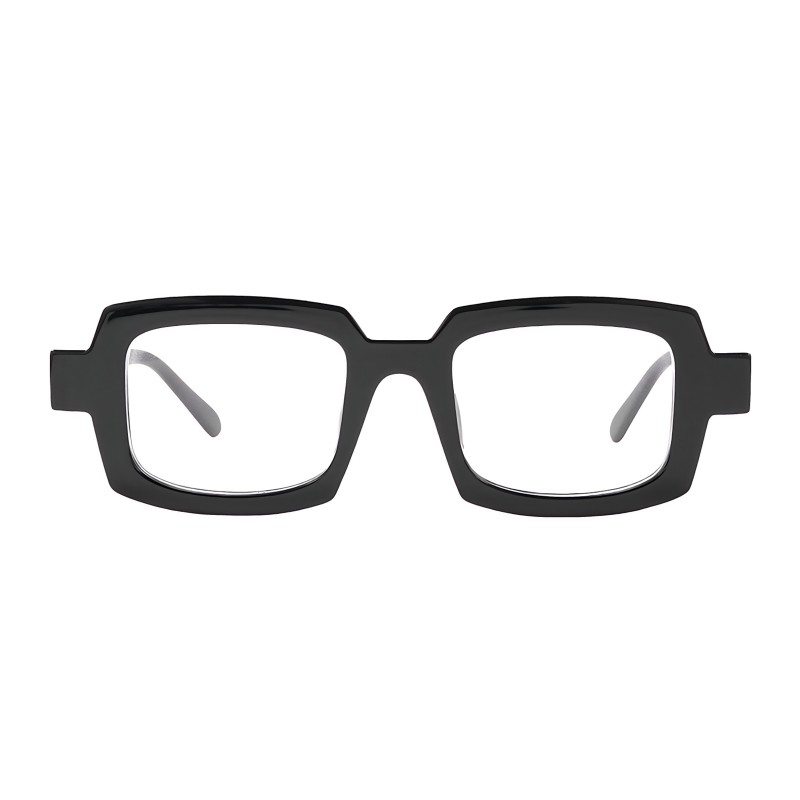 Polygon Black Eyeglasses