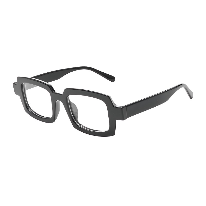 Polygon Black Eyeglasses