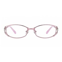 Chloe - Oval Pink Eyeglasses