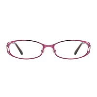 Chloe - Oval Purple Eyeglasses