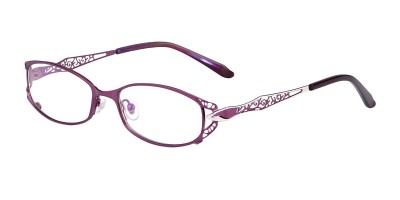 Oval Purple Eyeglasses