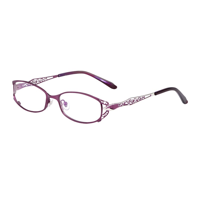 Oval Purple Eyeglasses