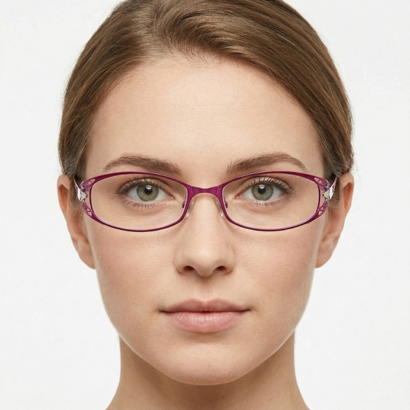 Oval Purple Eyeglasses