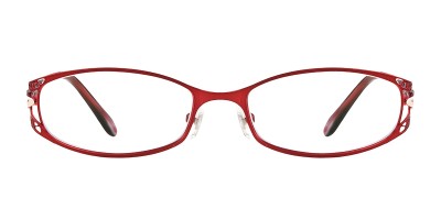 Chloe Red Oval Prescription Glasses