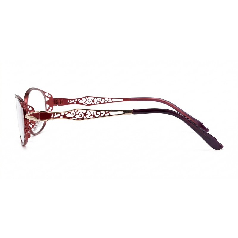 Oval Red Eyeglasses