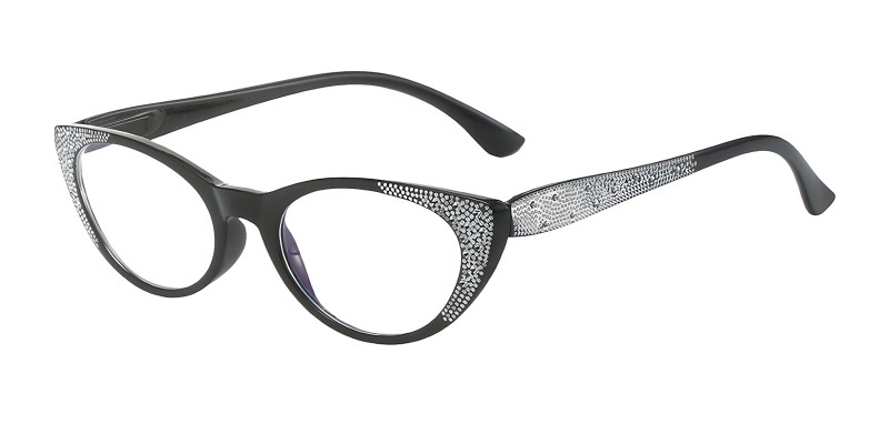 Dora Black Cat Eye Prescription Glasses additional view