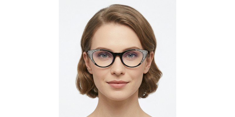 Dora Black Cat Eye Prescription Glasses additional view
