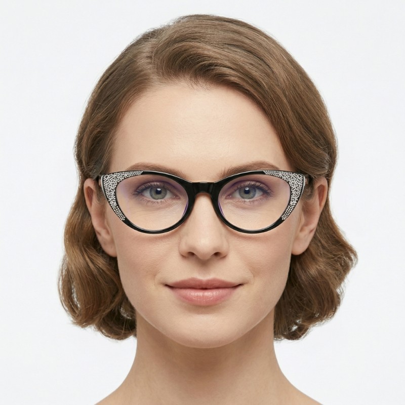 Cat Eye Black Eyeglasses