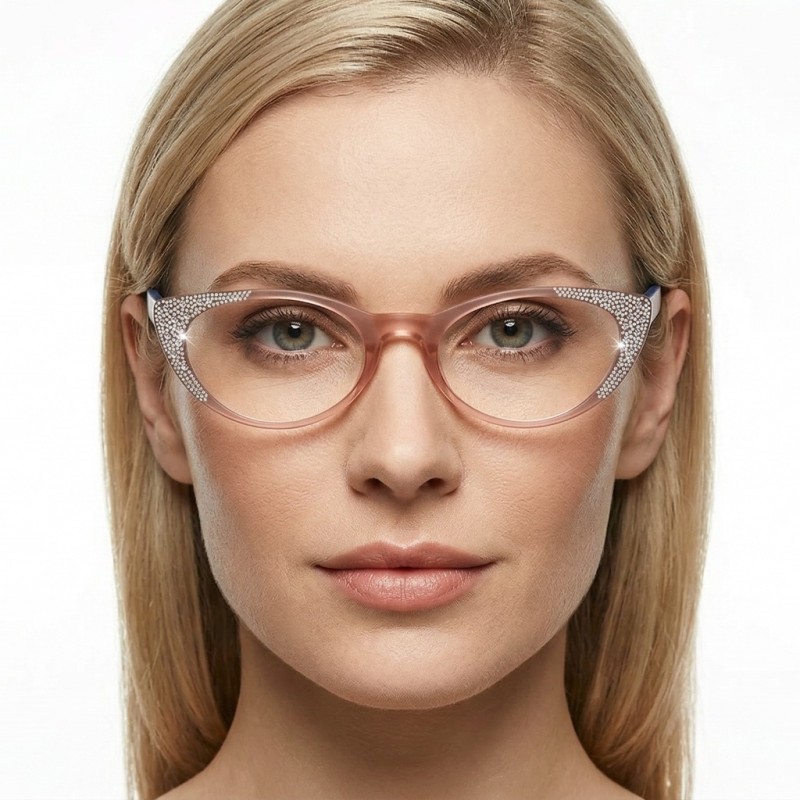 Cat Eye Pink Eyeglasses