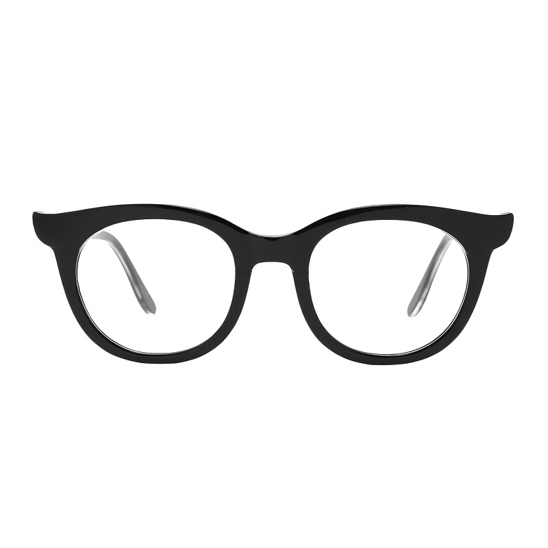 Polygon Black Eyeglasses